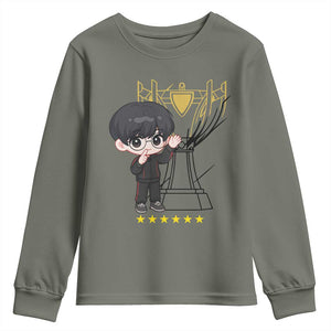 Mid Lane Master Gamer Youth Sweatshirt Gift For Esports Fan TS12 Military Green Print Your Wear