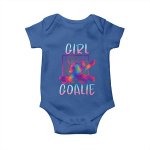 Funny Ice Hockey Girl Goalie Splatter Art Baby Onesie Gift For Women TS12 Royal Blue Print Your Wear