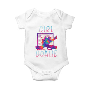 Funny Ice Hockey Girl Goalie Splatter Art Baby Onesie Gift For Women TS12 White Print Your Wear