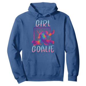 Funny Ice Hockey Girl Goalie Splatter Art Hoodie Gift For Women TS12 Royal Blue Print Your Wear