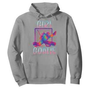 Funny Ice Hockey Girl Goalie Splatter Art Hoodie Gift For Women TS12 Sport Gray Print Your Wear