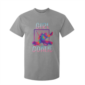 Funny Ice Hockey Girl Goalie Splatter Art T Shirt For Kid Gift For Women TS12 Sport Gray Print Your Wear