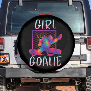 Funny Ice Hockey Girl Goalie Splatter Art Spare Tire Cover Gift For Women TS12 No hole Black Print Your Wear