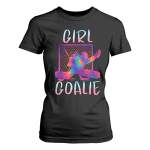 Funny Ice Hockey Girl Goalie Splatter Art T Shirt For Women Gift For Women TS12 Black Print Your Wear