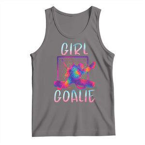 Funny Ice Hockey Girl Goalie Splatter Art Tank Top Gift For Women TS12 Deep Heather Print Your Wear