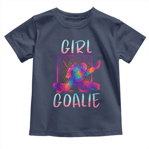Funny Ice Hockey Girl Goalie Splatter Art Toddler T Shirt Gift For Women TS12 Navy Print Your Wear