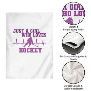 Funny Just A Girl Who Loves Hockey Garden Flag Gift For Women TS12 Print Your Wear