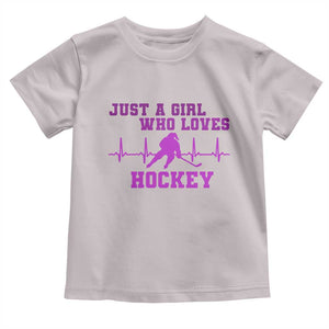 Funny Just A Girl Who Loves Hockey Toddler T Shirt Gift For Women TS12 Ice Gray Print Your Wear