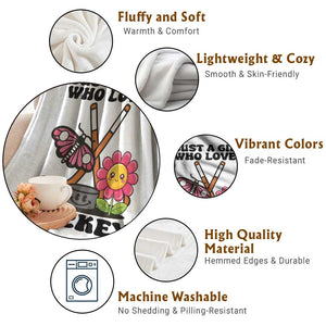 Just A Girl Who Loves Ice Hockey Throw Blanket Sports Lover Gift TS12 Print Your Wear