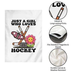 Just A Girl Who Loves Ice Hockey Garden Flag Sports Lover Gift TS12 Print Your Wear