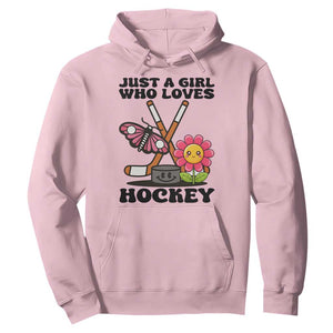 Just A Girl Who Loves Ice Hockey Hoodie Sports Lover Gift TS12 Light Pink Print Your Wear