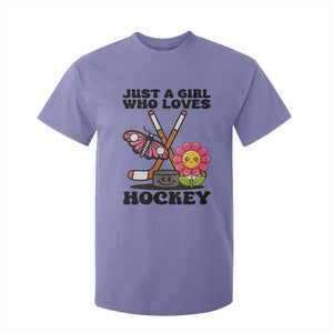 Just A Girl Who Loves Ice Hockey T Shirt For Kid Sports Lover Gift TS12 Violet Print Your Wear