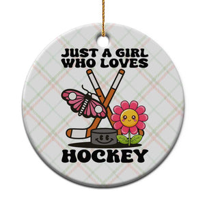 Just A Girl Who Loves Ice Hockey Ceramic Ornament Sports Lover Gift TS12 1pc Christmas Plaid Print Your Wear