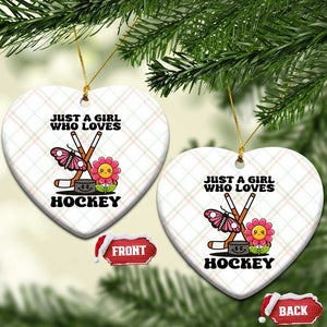 Just A Girl Who Loves Ice Hockey Ceramic Ornament Sports Lover Gift TS12 Print Your Wear