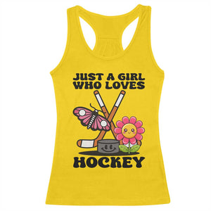 Just A Girl Who Loves Ice Hockey Racerback Tank Top Sports Lover Gift TS12 Daisy Print Your Wear