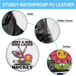 Just A Girl Who Loves Ice Hockey Spare Tire Cover Sports Lover Gift TS12 Print Your Wear