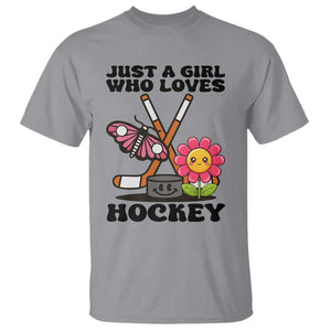Just A Girl Who Loves Ice Hockey T Shirt Sports Lover Gift TS12 Sport Gray Print Your Wear