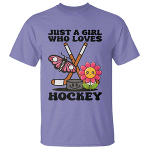 Just A Girl Who Loves Ice Hockey T Shirt Sports Lover Gift TS12 Violet Print Your Wear