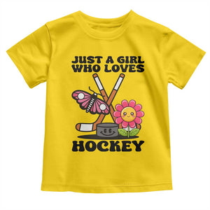 Just A Girl Who Loves Ice Hockey Toddler T Shirt Sports Lover Gift TS12 Daisy Print Your Wear