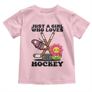 Just A Girl Who Loves Ice Hockey Toddler T Shirt Sports Lover Gift TS12 Light Pink Print Your Wear