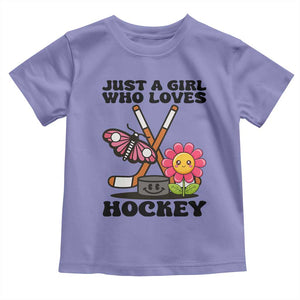 Just A Girl Who Loves Ice Hockey Toddler T Shirt Sports Lover Gift TS12 Violet Print Your Wear