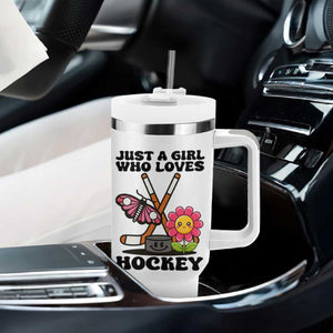 Just A Girl Who Loves Ice Hockey Tumbler With Handle Sports Lover Gift TS12 Print Your Wear