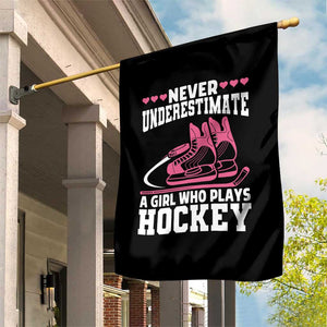 Never Underestimate A Girl Who Plays Hockey Garden Flag Gift For Women TS12 Print Your Wear