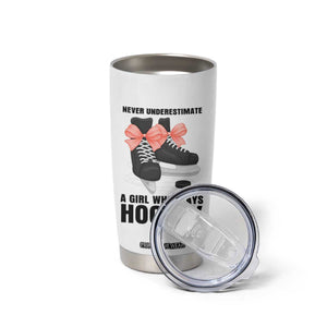 Never Underestimate A Girl Hockey Player Gift Idea Tumbler Cup TS12 Print Your Wear
