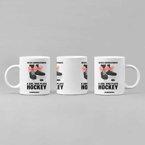 Never Underestimate A Girl Hockey Player Gift Idea Coffee Mug TS12 Print Your Wear