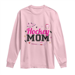 Proud Hockey Mom Long Sleeve Shirt Ice Hockey Supporter Gift TS12 Light Pink Print Your Wear