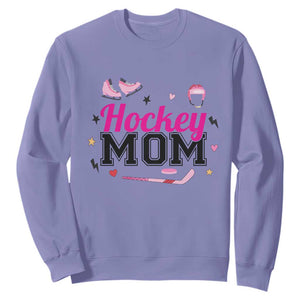 Proud Hockey Mom Sweatshirt Ice Hockey Supporter Gift TS12 Violet Print Your Wear