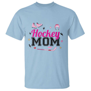 Proud Hockey Mom T Shirt Ice Hockey Supporter Gift TS12 Light Blue Print Your Wear