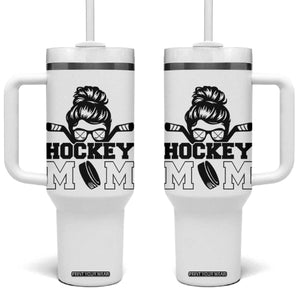 Funny Hockey Mom Quote Tumbler With Handle Gift For Hockey Lovers TS12 One Size: 40 oz White Print Your Wear