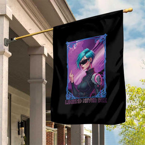 Cyberpunk Girl Legend Never Die Garden Flag Gaming Aesthetic Gift TS12 Print Your Wear
