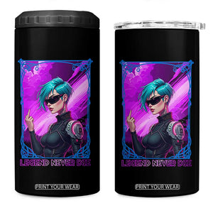 Cyberpunk Girl Legend Never Die 4 in 1 Can Cooler Tumbler Gaming Aesthetic Gift TS12 One Size: 16 oz Black Print Your Wear