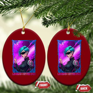 Cyberpunk Girl Legend Never Die Ceramic Ornament Gaming Aesthetic Gift TS12 Print Your Wear