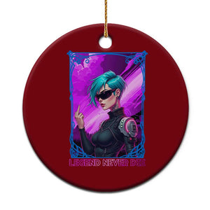 Cyberpunk Girl Legend Never Die Ceramic Ornament Gaming Aesthetic Gift TS12 1pc Red Print Your Wear