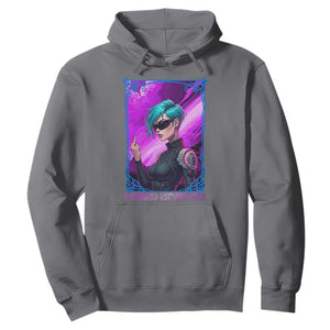 Cyberpunk Girl Legend Never Die Hoodie Gaming Aesthetic Gift TS12 Charcoal Print Your Wear