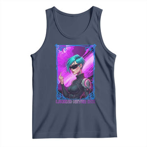Cyberpunk Girl Legend Never Die Tank Top Gaming Aesthetic Gift TS12 Navy Print Your Wear