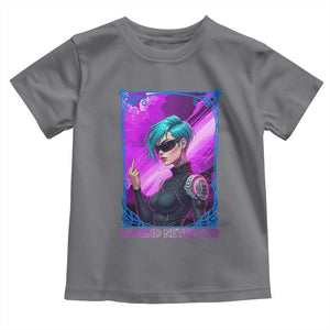 Cyberpunk Girl Legend Never Die Toddler T Shirt Gaming Aesthetic Gift TS12 Charcoal Print Your Wear