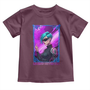 Cyberpunk Girl Legend Never Die Toddler T Shirt Gaming Aesthetic Gift TS12 Maroon Print Your Wear