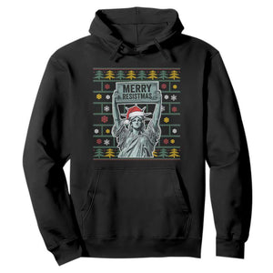 Funny Liberty Statue Ugly Sweater Gift Hoodie Merry Resistmas TS12 Black Print Your Wear