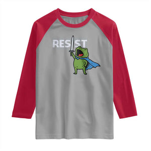 Resist Frog Warrior Raglan Shirt Funny Rebel Meme Gift TS12 Sport Gray Red Print Your Wear