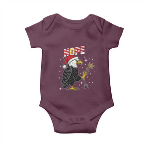 Funny Eagle No Kings In America Christmas 2025 Baby Onesie TS12 Maroon Print Your Wear