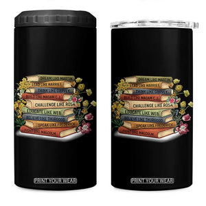 Black History Leaders Book 4 in 1 Can Cooler Tumbler African American Teachers TS12 One Size: 16 oz Black Print Your Wear