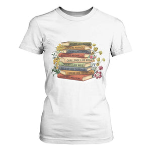Black History Leaders Book T Shirt For Women African American Teachers TS12 White Print Your Wear