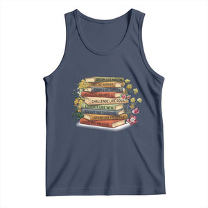 Black History Leaders Book Tank Top African American Teachers TS12 Navy Print Your Wear
