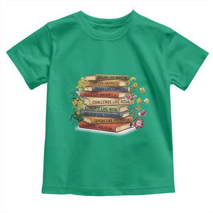 Black History Leaders Book Toddler T Shirt African American Teachers TS12 Irish Green Print Your Wear