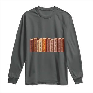 African American Teachers Gift Long Sleeve Shirt Black History Leaders Book TS12 Dark Heather Print Your Wear