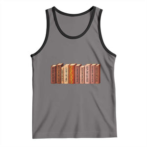 African American Teachers Gift Tank Top Black History Leaders Book TS12 Deep Heather Black Print Your Wear